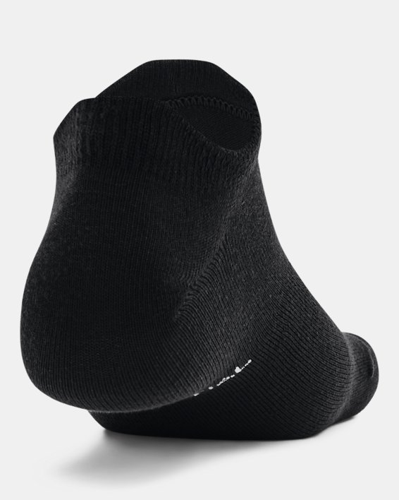 Unisex UA Essential 6-Pack No Show Socks in Black image number 2